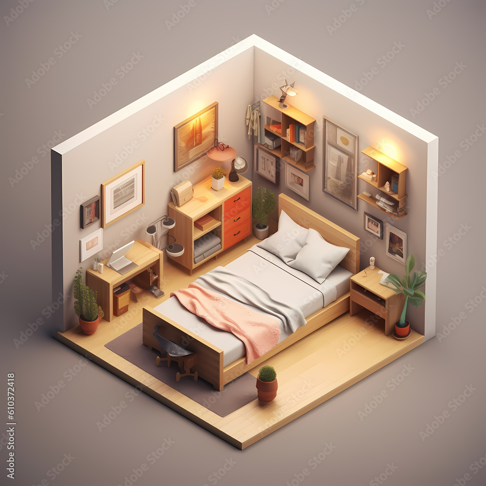 Bedroom in mini room 