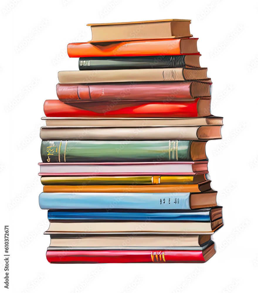 stack of books isolated on transparent background stack of books isolated on transparent background