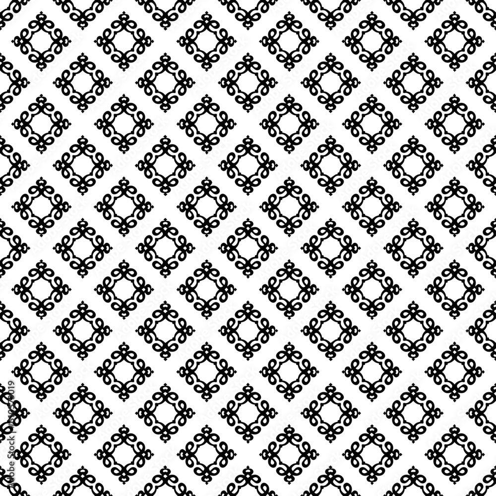 Black and white seamless pattern texture. Greyscale ornamental graphic design. Mosaic ornaments. Pattern template. Vector illustration. EPS10. Black and white seamless pattern texture. Greyscale ornamental graphic design. Mosaic ornaments. Pattern template. Vector illustration. EPS10.
