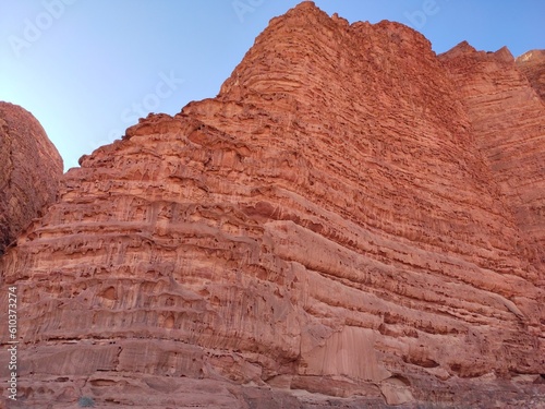 Red Rock mountain in Wadi Rum desert
