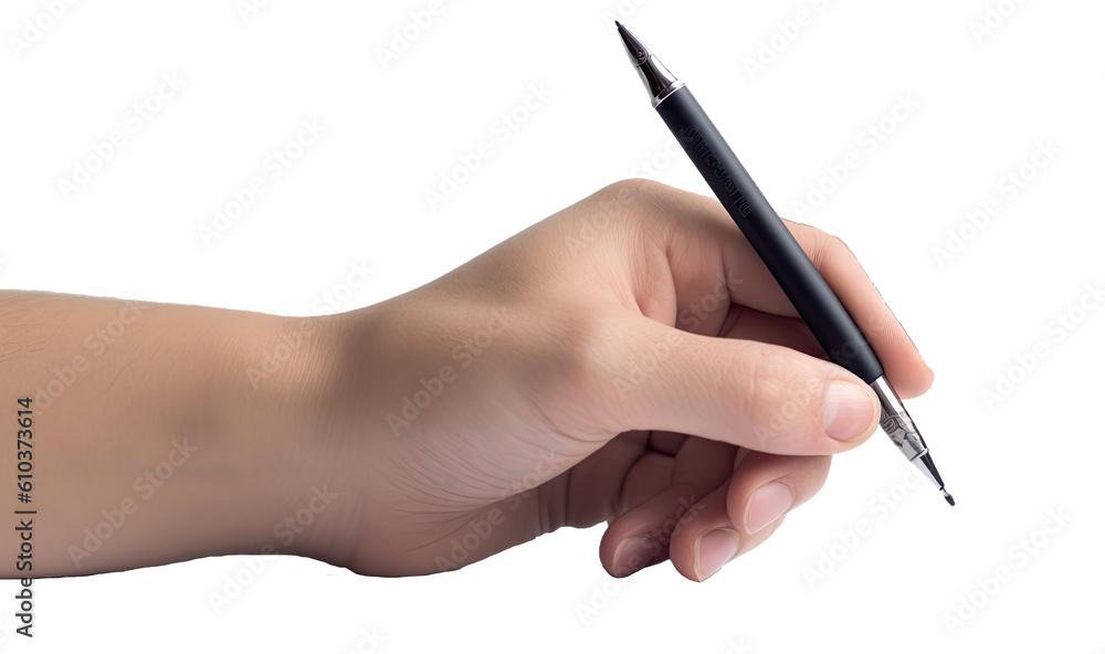 Businessman signing a document, isolated transparent background Businessman signing a document, isolated transparent background