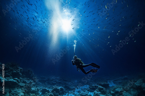 scuba diver in the sea