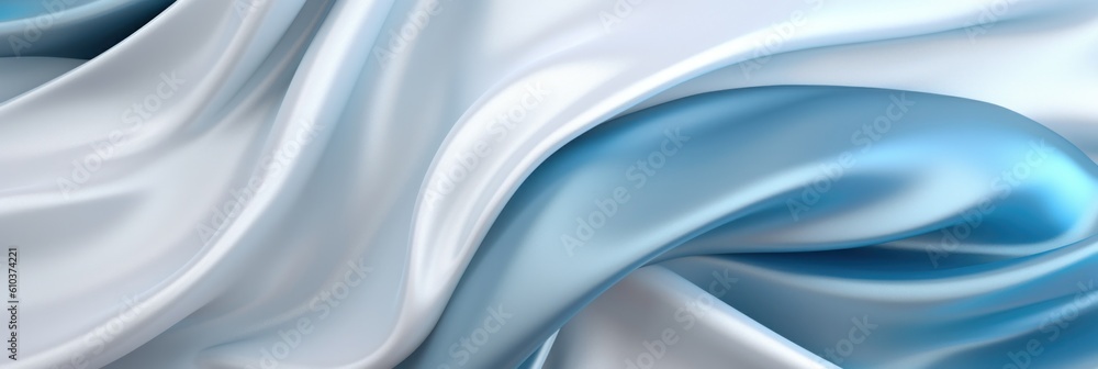 Fototapeta premium Luxury silk wave background. Illustration Generative AI.