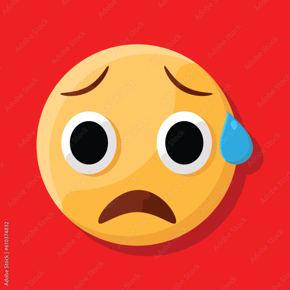 Dissapointed but relieved face emoji