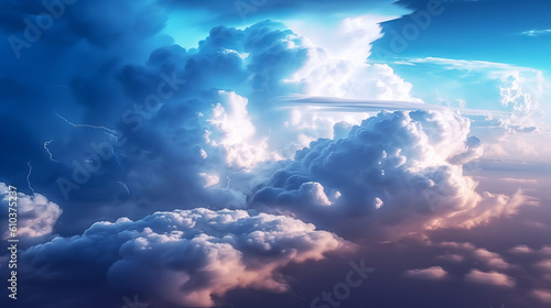 Clouds. Sky. Storm clouds. Lightning.