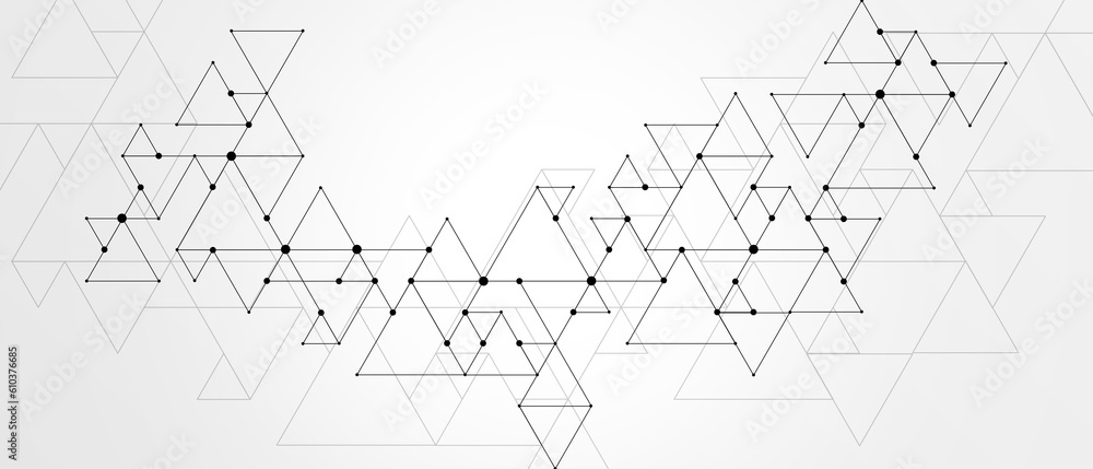 Abstract geometric technological banner Abstract geometric technological banner