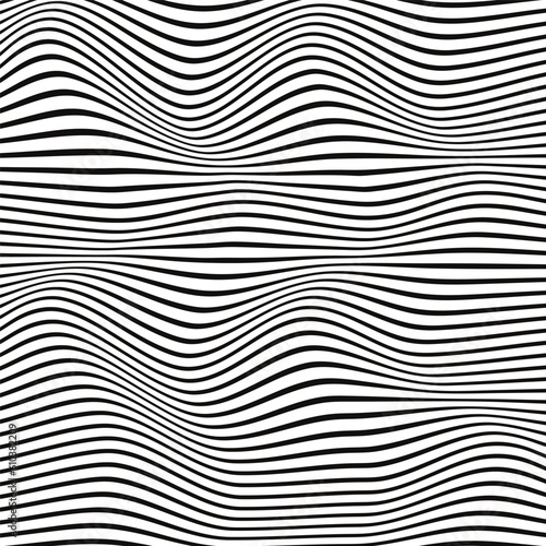 abstract seamless horizontal line wave pattern art.