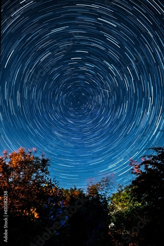 Startrails with meteroid