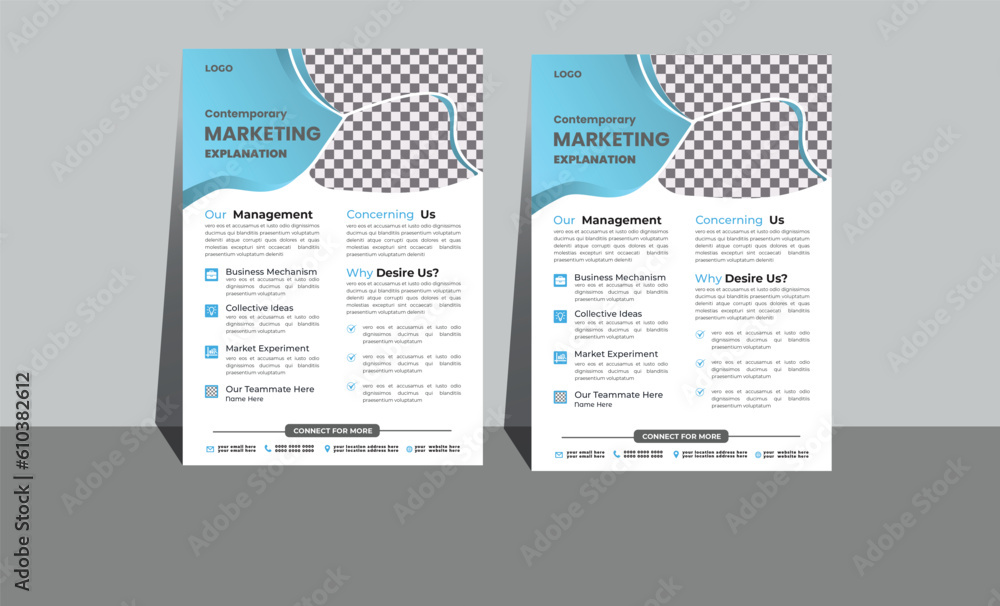 A4 modern Business Flyer  design template Layout with Colorful Accents,perfect for creative professional business
