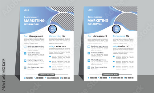 A4 modern Business Flyer design template Layout with Colorful Accents,perfect for creative professional business 