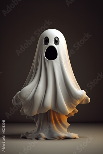 Cute Cartoon Ghost Characte...