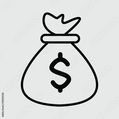 Bulk of money icon vector image