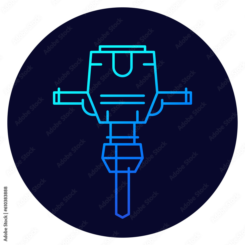 jackhammer tool line icon jackhammer tool line icon