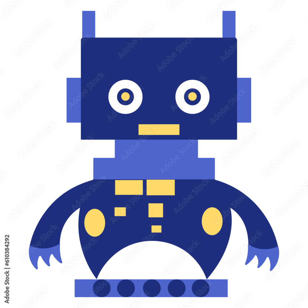 robot in flat style, isolated vector robot in flat style, isolated vector