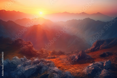 Blissful Sunrise. Generative AI © AIproduction