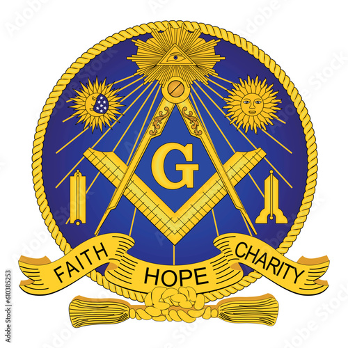 Masonic mason freemason symbol emblem Faith Hope Charity