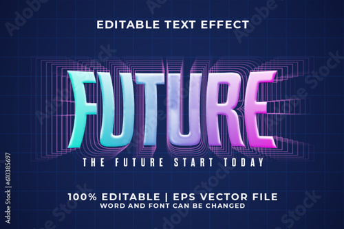 Future Editable Text Effect Urban Street Wear Style Premium Vector