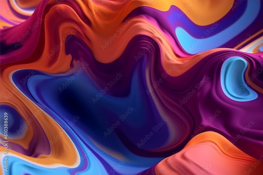 Abstract colorful wave background, generative ai Abstract colorful wave background, generative ai