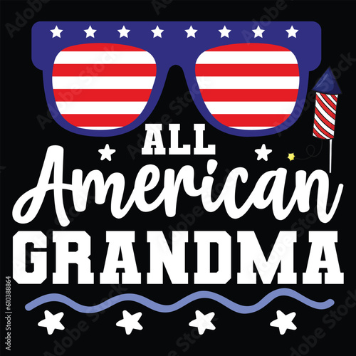 All American Grandma 4th of July svg