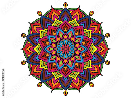 Mandalas flowers pattern art design for modified your new art work design print, sticker, embroidery ethnic ikat and other.