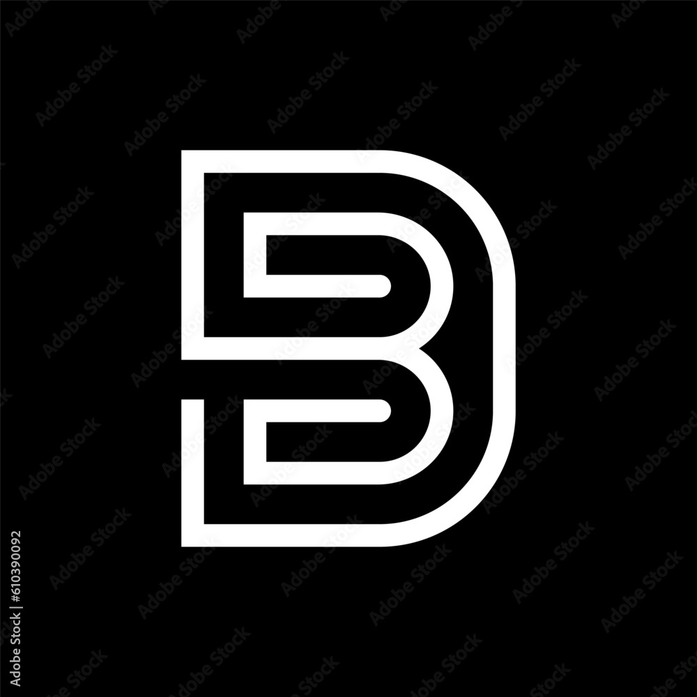 Letter DB or BD monogram logo design Letter DB or BD monogram logo design