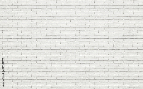 White brick wall, sunlit background. Light painted stone texture for design templates or web backdrop