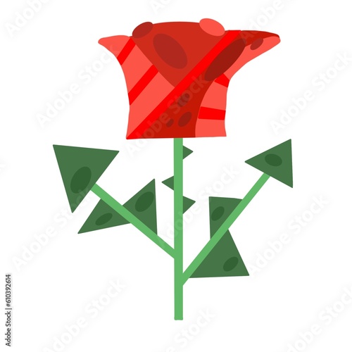 origami bird on a red background