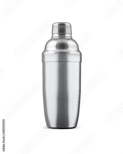 Metal Bar Cocktail Shakers Isolated 3D Rendering