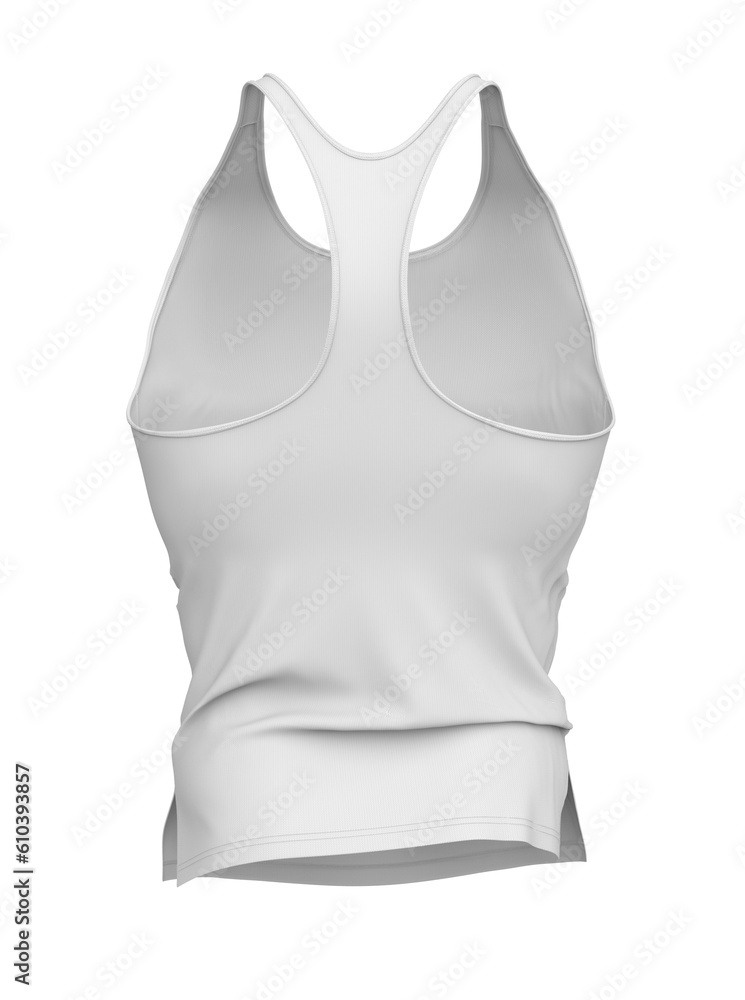 Stringer Tank Tops Isolated 3D Rendering Stringer Tank Tops Isolated 3D Rendering