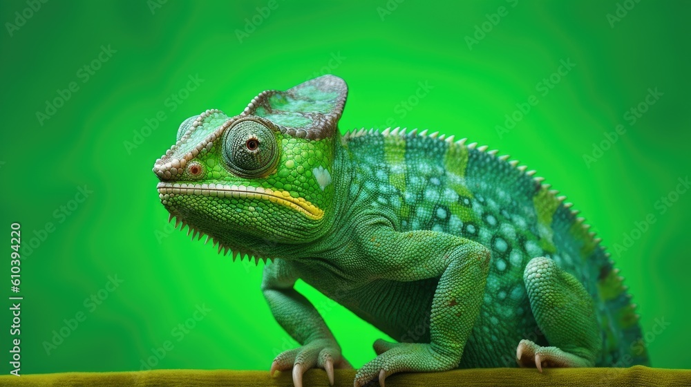 Obraz premium green iguana on a branch