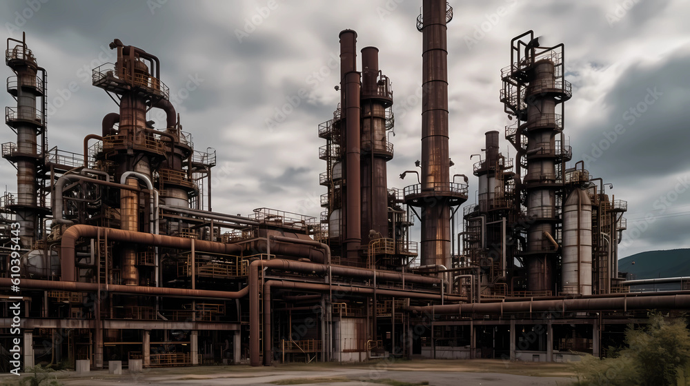 Refinery industry engineer are working and discussing at front oil and gas industrial factory,Oil refinery plant for industry Refinery industry engineer are working and discussing at front oil and gas industrial factory,Oil refinery plant for industry