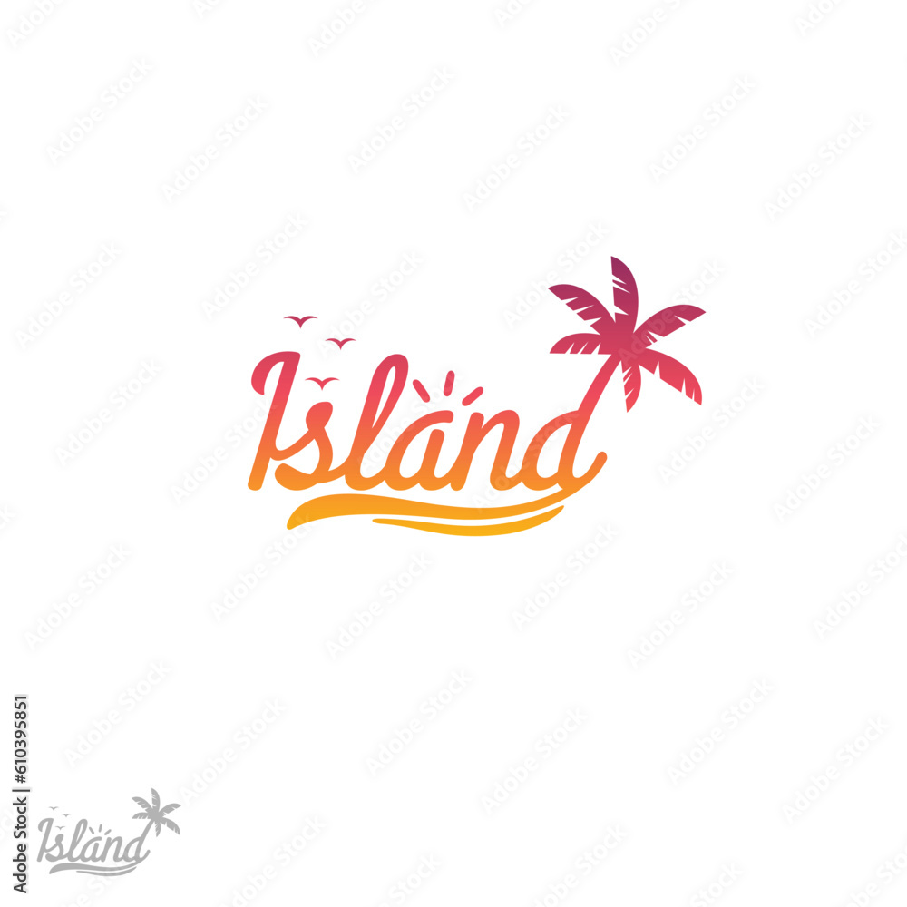 ISLAND Wordmark Logo - Island symbols fused on the letters. ISLAND Wordmark Logo - Island symbols fused on the letters.