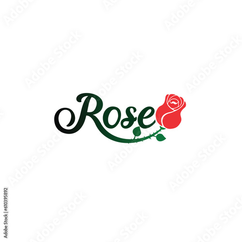 ROSE No 1 Wordmark Logo - Rose symbol fused on the letters.