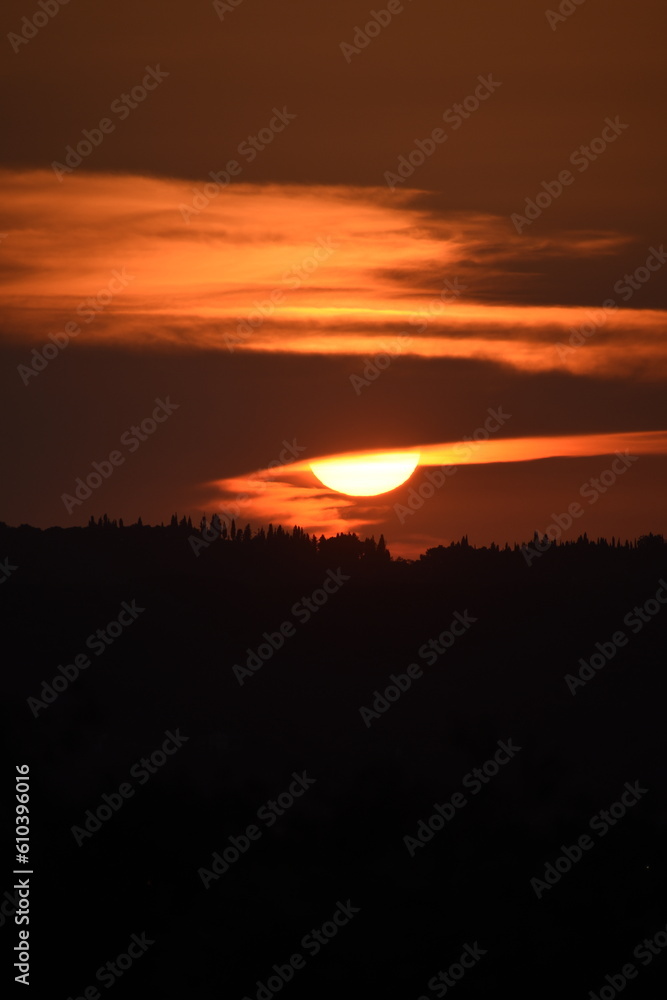 Beautiful summer sunset in kerkyra, Greece Beautiful summer sunset in kerkyra, Greece