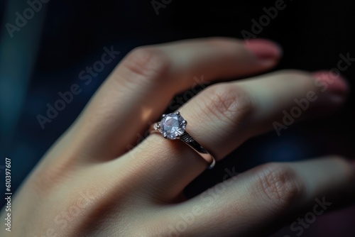 The brilliance of a diamond ring, a testament to affection