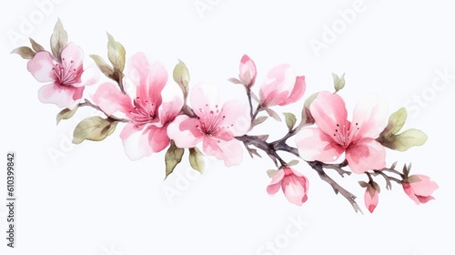 pink flowers isolated on white © faiz