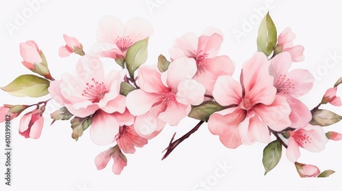 pink flowers on white