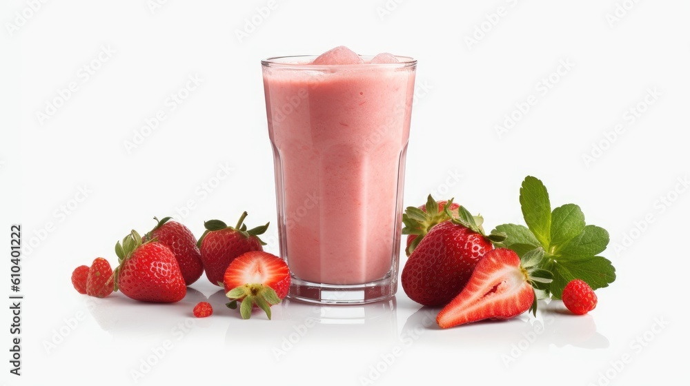strawberry smoothie with strawberry strawberry smoothie with strawberry