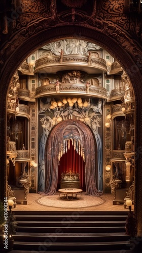 Theater Stage Adorned with Unrivaled Opulence