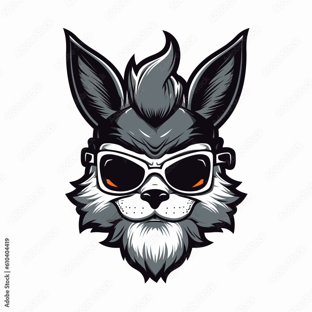 Hare with glasses, logo