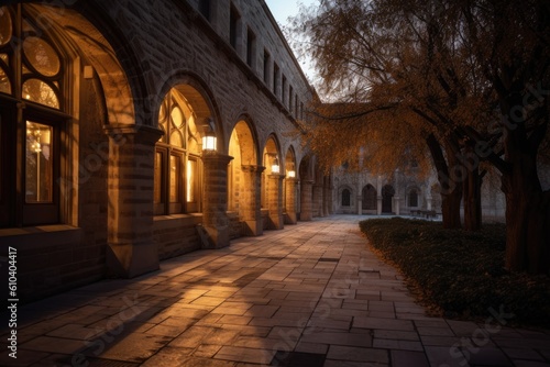 A captivating sight, showcasing the university's beauty in the dark hours