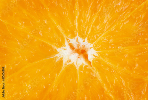 Macro shot of orange fruit texture. Food background