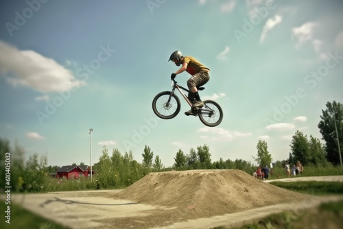 The BMX cyclist's fearless leap, pushing the boundaries of possibility