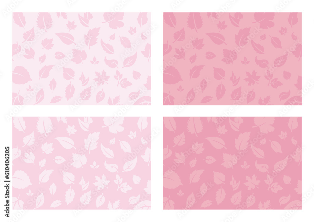floral leaves wallpaper - pink