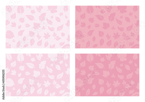 floral leaves wallpaper - pink