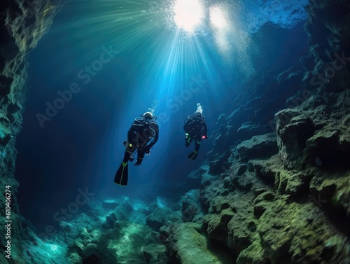 divers underwater exploration