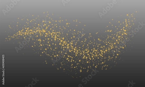 Tela Glittering vector dust on a transparent background