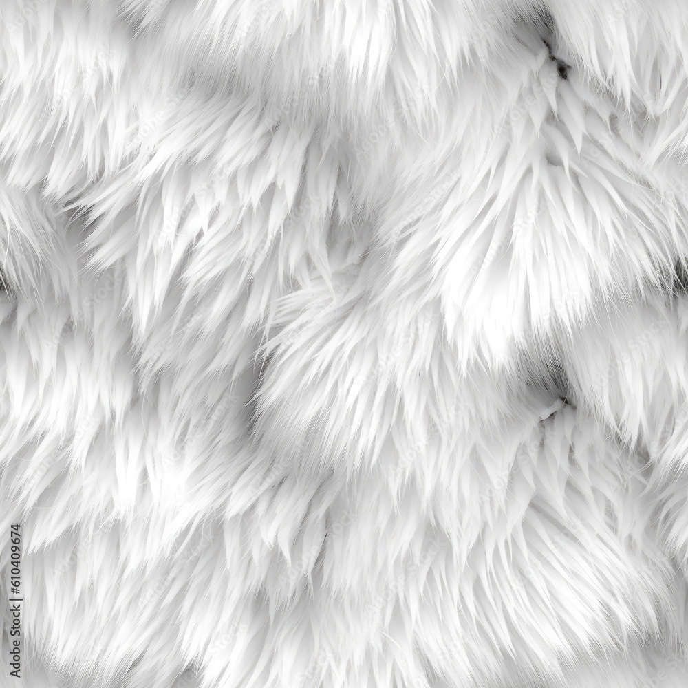 Obraz premium white fur texture