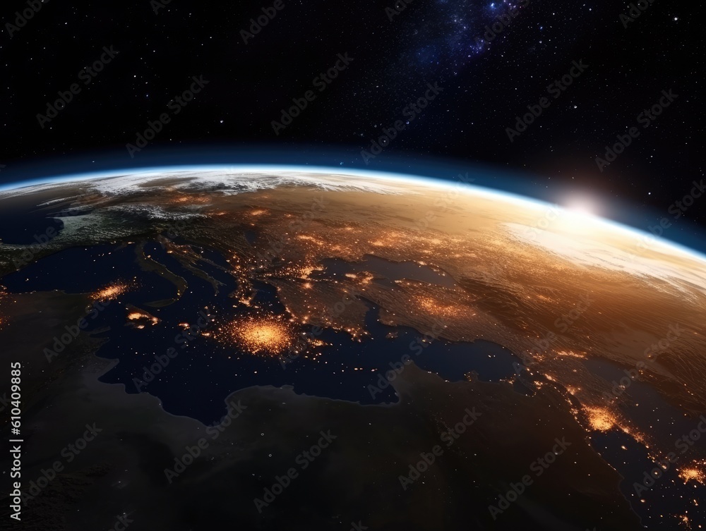 Fototapeta premium Glimpse of Our Home Planet: Earth from Space