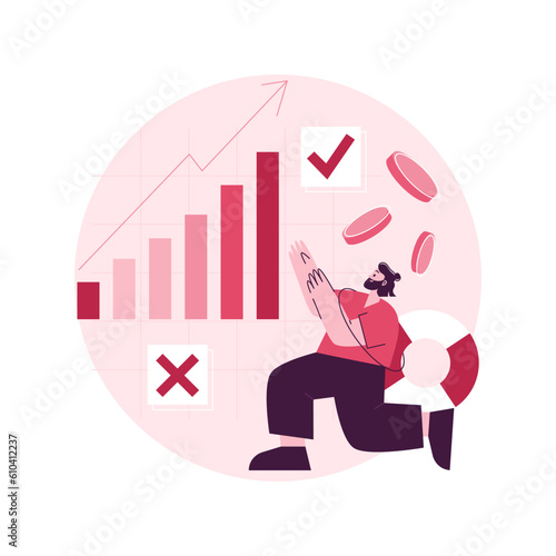 Credit rating abstract concept vector illustration. Credit reporting service, rating agency, risk evaluation and control, improve company score, fulfill financial commitment abstract metaphor.